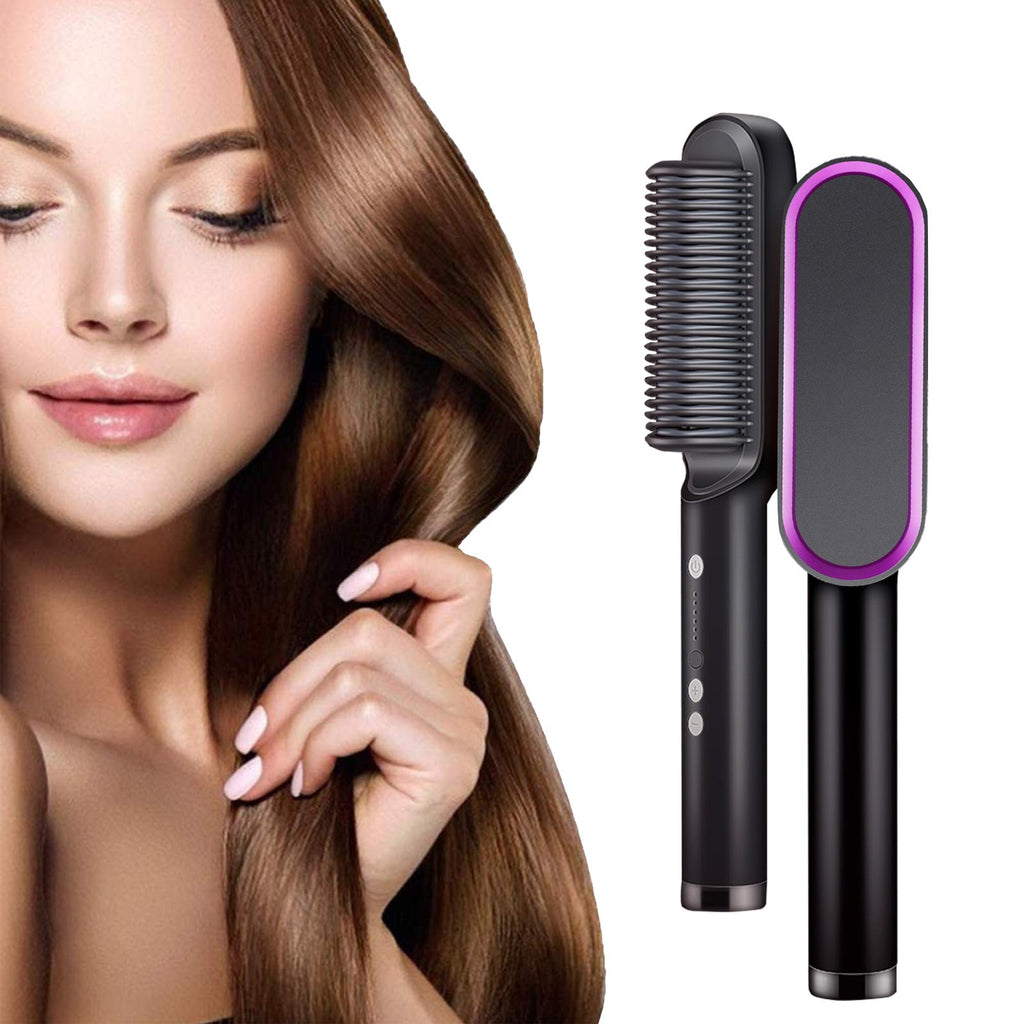 Cepillo Eléctrico Alisador Anti-Frizz