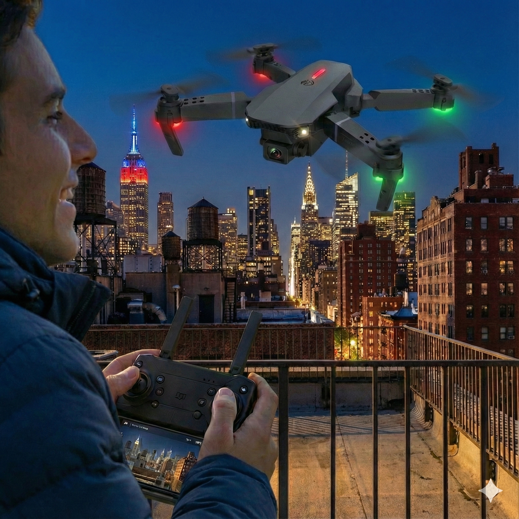 HorizonX Pro Dron plegable con doble cámara 4K