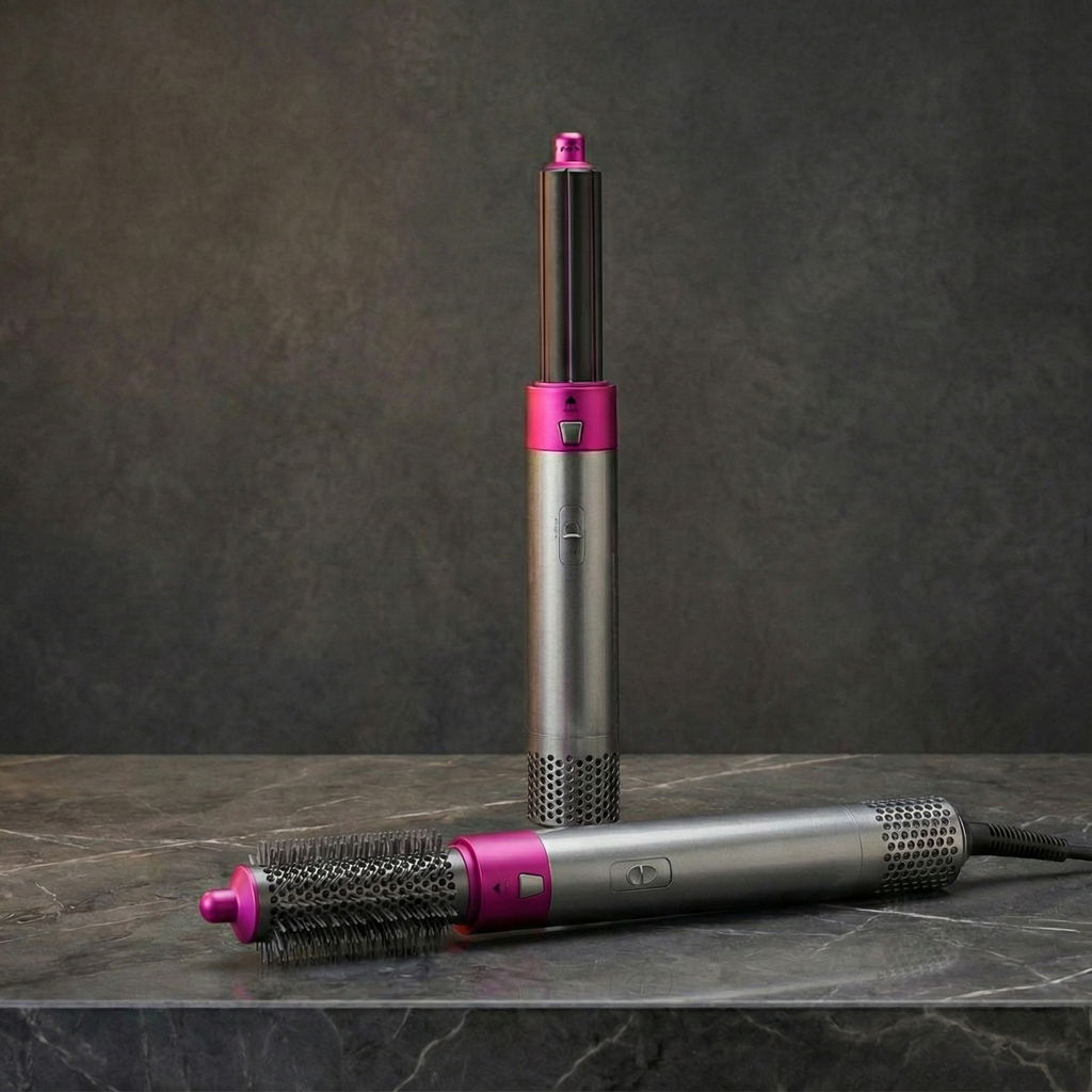 Ionic Black - Cepillo Térmico de Alisado Rápido 5 en 1