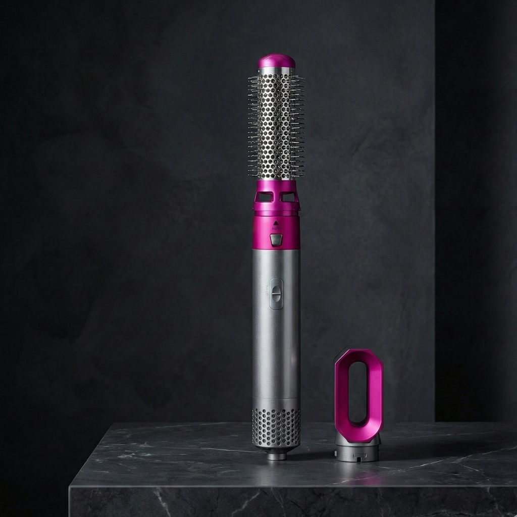 Ionic Black - Cepillo Térmico de Alisado Rápido 5 en 1